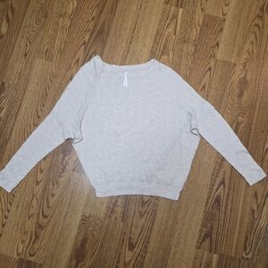 Anthropologie Women's Cream Boat Neck Long Sleeve Shirt Size XS